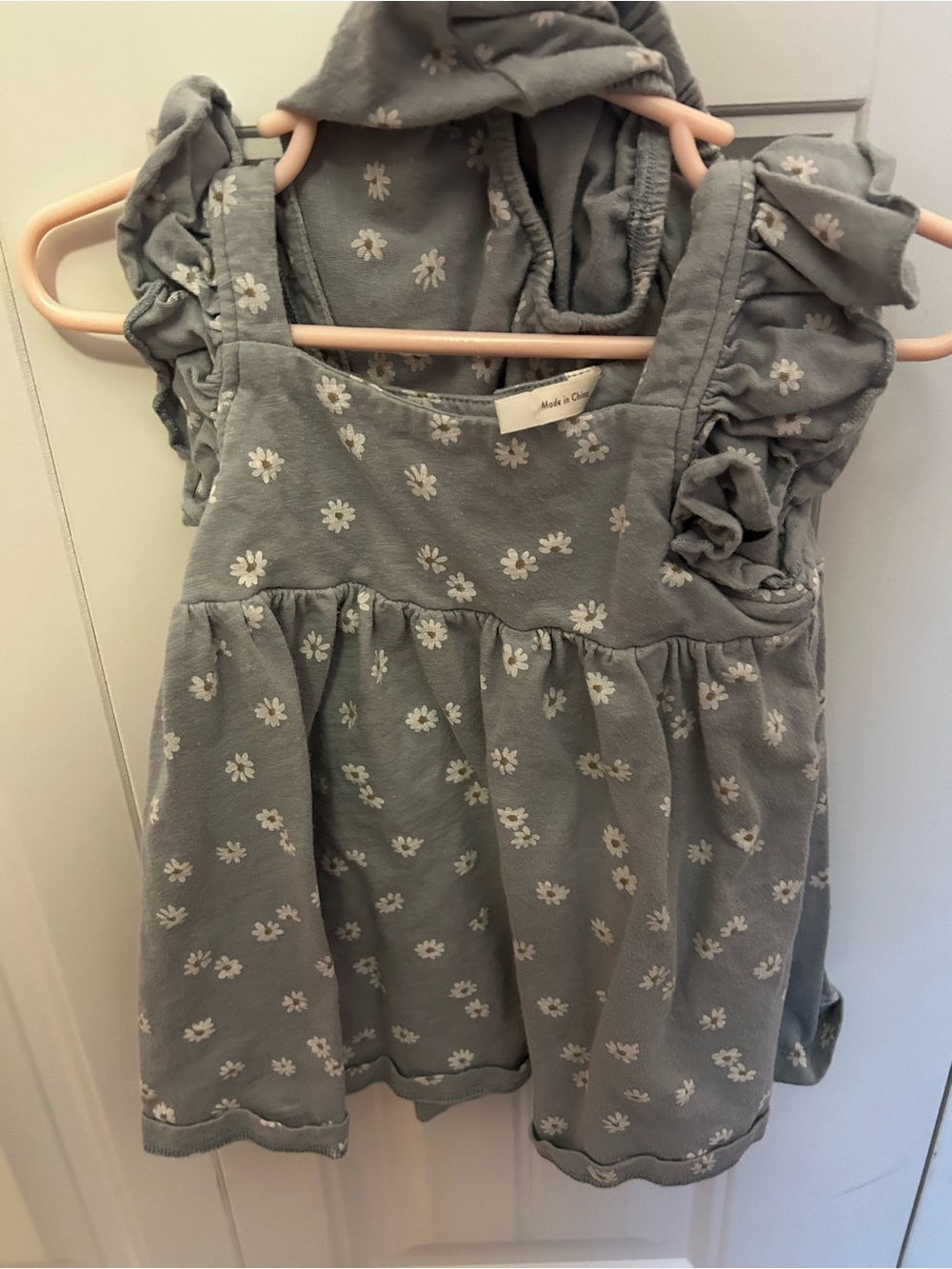 Rylee + Cru Sage Green Daisy Ruffle Dress with Bloomers
